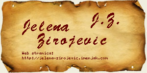 Jelena Zirojević vizit kartica